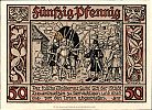 1921 AD., Germany, Weimar Republic, Treuenbrietzen (town), Notgeld, collector series issue, 50 Pfennig, Grabowski/Mehl 1339.1a-1/6. 22406 Reverse 