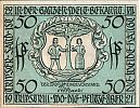 1921 AD., Germany, Weimar Republic, Triptis (town), Notgeld, collector series issue, 50 Pfennig, Grabowski/Mehl 1346.1-2/3. Obverse 