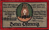 1921 AD., Germany, Weimar Republic, Wernigerode (town), Notgeld, collector series issue, 10 Pfennig, Grabowski/Mehl 1407.3. 209220 Obverse 