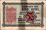 1919 AD., Germany, Weimar Republic, Wesel (town), Notgeld, currency issue, 50 Pfennig, Grabowski W31.3d. 236518 Obverse 