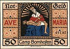 1921 AD., Germany, Weimar Republic, Camp Bornhofen (municipality), Notgeld, collector series issue, 50 Pfennig, Grabowski/Mehl 219.2. 40142 Reverse 