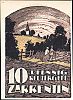 1922 AD., Germany, Weimar Republic, Zarrentin (municipality), Notgeld, collector series issue, 10 Pfennig, Grabowski/Mehl 1466.1-1/3. Reverse 