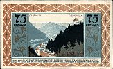 1921 AD., Germany, Weimar Republic, ZiegenrÃ¼ck (town), Notgeld, collector series issue, 75 Pfennig, Grabowski/Mehl 1472.1a-3/4. 4189 Reverse 