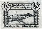 1919 AD., Germany, Weimar Republic, Zobten am Berge (town), Notgeld, currency issue, 10 Pfennig, Grabowski Z15.1c. Reverse 