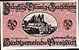 1921 AD., Germany, Weimar Republic, Breisach (town), Notgeld, currency issue, 50 Pfennig, Grabowski B84.13b. Reverse 