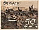 1921 AD., Germany, Weimar Republic, Stuttgart (town), Notgeld, collector series issue, 50 Pfennig, Grabowski/Mehl 1289.1b. A 057495 Reverse 