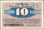 1921 AD., Germany, Weimar Republic, Blankenese (municipality), Notgeld, collector series issue, 10 Pfennig, Grabowski/Mehl 115.1a-1/2. 02079 Obverse 