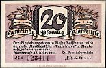 1921 AD., Germany, Weimar Republic, Blankenese (municipality), Notgeld, collector series issue, 20 Pfennig, Grabowski/Mehl 115.2-2/3. 023411 Obverse 