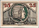 1921 AD., Germany, Weimar Republic, Arnstadt (city), Notgeld, collector series issue, 25 Pfennig, Grabowski/Mehl 43.2-1/6. Reverse
