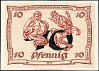 1921 AD., Germany, Weimar Republic, Arnstadt (city), Notgeld, collector series issue, 10 Pfennig, Grabowski/Mehl 43.1-1/6. Reverse