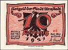 1921 AD., Germany, Weimar Republic, Arnstadt (city), Notgeld, collector series issue, 10 Pfennig, Grabowski/Mehl 43.1-4/6. Obverse