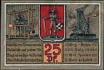 1921 AD., Germany, Weimar Republic, Bleicherode (city), Notgeld, collector series issue, 25 Pfennig, Grabowski/Mehl 119.1-2/3. 004419 Reverse