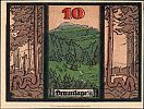 1921 AD., Germany, Weimar Republic, Braunlage (municipality), Notgeld, collector series issue, 10 Pfennig, Grabowski/Mehl 153.1-1/3. A10378 Reverse 