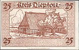 1920 AD., Germany, Weimar Republic, Diepholz (district), Notgeld, collector series issue, 25 Pfennig, Grabowski/Mehl 273.1-2/3. Reverse 