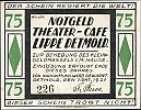 1921 AD., Germany, Weimar Republic, Detmold (Theather-Cafe Lippisches Landestheater), Notgeld, collector series issue, 75 Pfennig, Grabowski/Mehl 270.1-3/3. 226 Obverse 