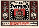 1920 AD., Germany, Weimar Republic, Detmold (city), Notgeld, collector series issue, 50 Pfennig, Grabowski/Mehl 268.10a-10/10. A212551 Obverse 