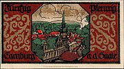 1921 AD., Germany, Weimar Republic, Camburg an der Saale (city), Notgeld, collector series issue, 50 Pfennig, Grabowski/Mehl 217.1a-2/2. Reverse 
