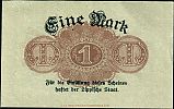 1918 AD., Germany, Weimar Republic, Lippe state, FÃ¼rstlich Lippische Regierung in Detmold, Notgeld, currency issue, 1 Mark, Geiger 324.01. Reverse 