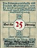 1920 AD., Germany, Weimar Republic, Detmold (city), Notgeld, collector series issue, 25 Pfennig, Grabowski/Mehl 268.1c? 295007 Obverse 
