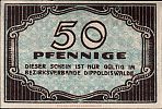 1919-1920 AD., Germany, Weimar Republic, Dippoldiswalde (Amtshauptmannschaft), Notgeld, currency issue, 50 Pfennig, Grabowski D22.2b. Reverse 