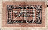 1918 AD., Germany, Weimar Republic, Dortmund und HÃ¶rde (cities and districts), Notgeld, currency issue, 20 Mark, Ref. ?. C 56452 Reverse 