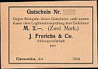1914 AD., Germany, 2nd Empire, Einswarden ( J. Frerichs & Co), Notgeld, currency issue, 2 Mark, Tieste 05.02. Obverse 