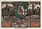 1921 AD., Germany, Weimar Republic, Eisenach (city), Notgeld, Luther Jubilee collector series issue, 50 Pfennig, Grabowski/Mehl 320.2a-4/6. Obverse