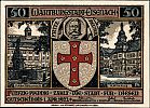 1922 AD., Germany, Weimar Republic, Eisenach (city), Notgeld, collector series issue, 50 Pfennig, Grabowski/Mehl 320.4a-3/6. Obverse