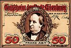 1921 AD., Germany, Weimar Republic, Eilenburg (city), Notgeld, collector series issue, Franz Abt series, 50 Pfennig, Grabowski/Mehl 315.1-2/6. Obverse