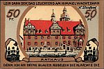 1921 AD., Germany, Weimar Republic, Eilenburg (city), Notgeld, collector series issue, Franz Abt series, 50 Pfennig, Grabowski/Mehl 315.1-5/6. Reverse