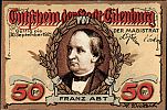 1921 AD., Germany, Weimar Republic, Eilenburg (city), Notgeld, collector series issue, Franz Abt series, 50 Pfennig, Grabowski/Mehl 315.1-6/6. Obverse