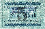 1918 AD., Germany, 2nd Empire, Elberfeld (city), Notgeld, currency issue, 5 Mark, cf. Geiger 124.01b.1. C 217301 on 105301 Reverse