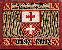 1921 AD., Germany, Weimar Republic, Elbing (city), Notgeld, currency issue, 50 Pfennig, Grabowski E14.6a. 33682 Reverse