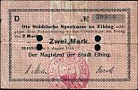1914 AD., Germany, 2nd Empire, Elbing (city), Notgeld, currency issue, 2 Mark, Tieste 05.02 B. 30800 Obverse