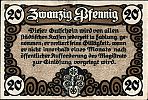 1920 AD., Germany, Weimar Republic, Erfurt (city), Notgeld, currency issue, 20 Pfennig, Grabowski E22.3b. 230689 Reverse