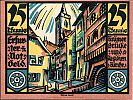 1920 AD., Germany, Weimar Republic, Erfurt (city), Notgeld, collector series issue, 25 Pfennig, Grabowski/Mehl 344.6-3/3. 267610 Reverse