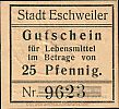 1914-1915 AD., Germany, 2nd Empire, Eschweiler (city), Notgeld, currency issue, 25 Pfennig, Tieste 05.01. 9623 Reverse