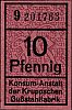 1915 AD., Germany, 2nd Empire, Essen (Konsum-Anstalt der Kruppschen GuÃŸstahlfabrik), Notgeld, currency issue, 10 Pfennig, Tieste 1800.45.03.10. 9 201763 Obverse