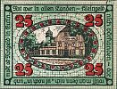 1920 AD., Germany, Weimar Republic, Eutin (city), Notgeld, collector series issue, 25 Pfennig, Grabowski/Mehl 359.1a-2/4. Reverse