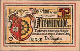 1922 AD., Germany, Weimar Republic, Freienwalde in Pommern (city), Notgeld, collector series issue, 50 Pfennig, Grabowski/Mehl 385.14b-1/4. 05336 Obverse