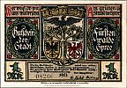1921 AD., Germany, Weimar Republic, FÃ¼rstenwalde (city), Notgeld, collector series issue, 1 Mark, Grabowski/Mehl 403.1a-14/15. 08266 Obverse