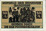1921 AD., Germany, Weimar Republic, Garstedt (community), Notgeld, collector series issue, 50 Pfennig, Grabowski/Mehl 408.1a-3/6. 7547 Reverse