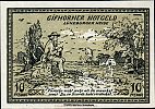 1921 AD., Germany, Weimar Republic, Gifhorn (town), Notgeld, collector series issue, 10 Pfennig, Grabowski/Mehl 428.1-2/4. Reverse 