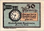 1921 AD., Germany, Weimar Republic, Glashütte (town), Notgeld, collector series issue, 50 Pfennig, Grabowski/Mehl 430.1-11/18. 034005 Reverse 