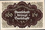 1921 AD., Germany, Weimar Republic, Glatz (Städtische Sparkasse), Notgeld, collector series issue, 100 Pfennig, Grabowski/Mehl 432.1-13/16. Reverse 