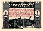 1921 AD., Germany, Weimar Republic, Glauchau (town), Notgeld, collector series issue, Â½ Mark, Grabowski/Mehl 436.3-2/6. 242403 Obverse 