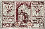 1919 AD., Germany, Weimar Republic, Goldberg (Mecklenburg, town), Notgeld, currency issue, 50 Pfennig, Grabowski G27.2b. 00678 Obverse