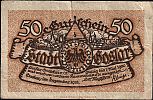 1918 AD., Germany, Weimar Republic, Goslar (town), Notgeld, currency issue, 50 Pfennig, Grabowski G33.2c. Obverse