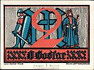 1922 AD., Germany, Weimar Republic, Goslar (town), Notgeld, collector series issue, 2 Mark, Grabowski/Mehl 455.3-1/5. Reverse