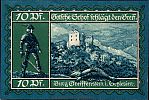 1920 AD., Germany, Weimar Republic, Greiffenberg (bank), Notgeld, collector series issue, 10 Pfennig, Grabowski/Mehl 470.1-1/3. Reverse